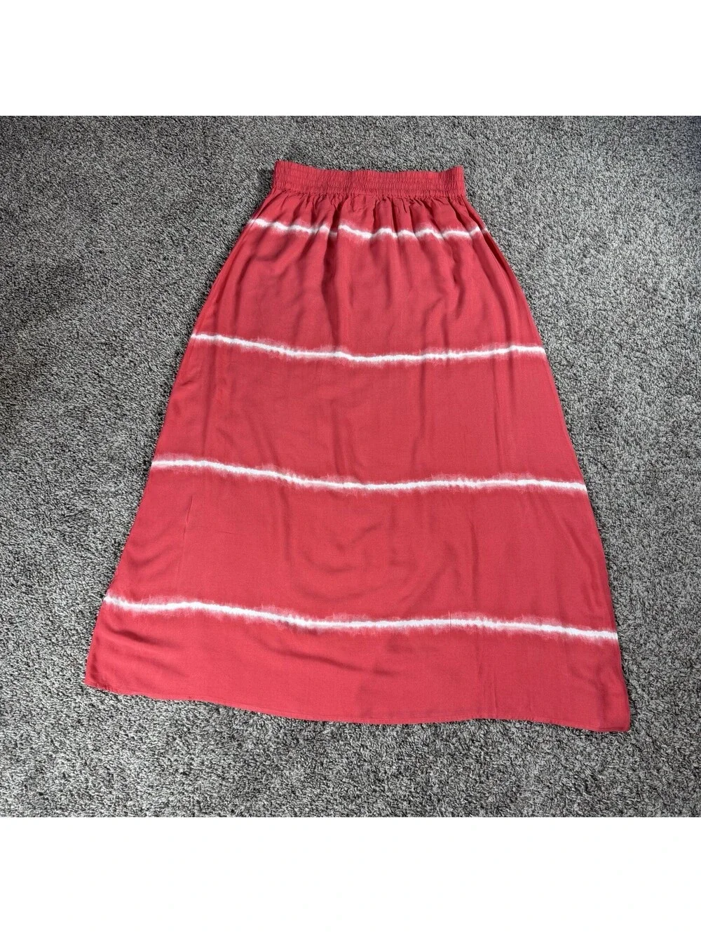 Chicos Tie-Dye Maxi Skirt Size 0 (s) Pink White Pull On